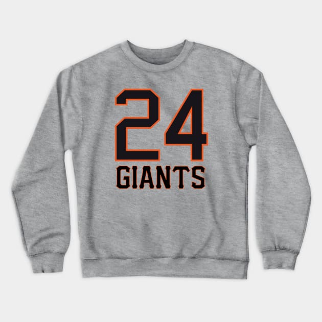 Willie Mays-24 Crewneck Sweatshirt by RedTwentyEight